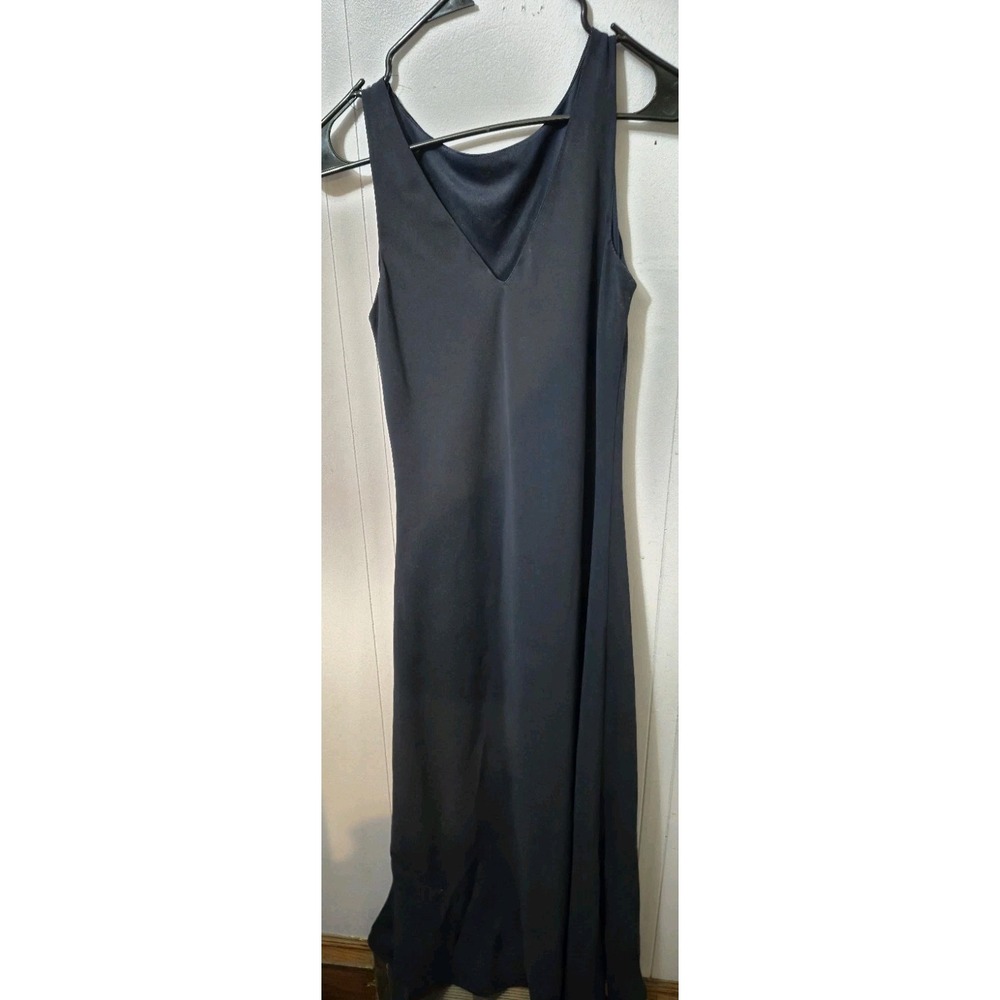 Alyn Paige Black Maxi Dress Sleeveless V-Neck Made USA Formal Evening